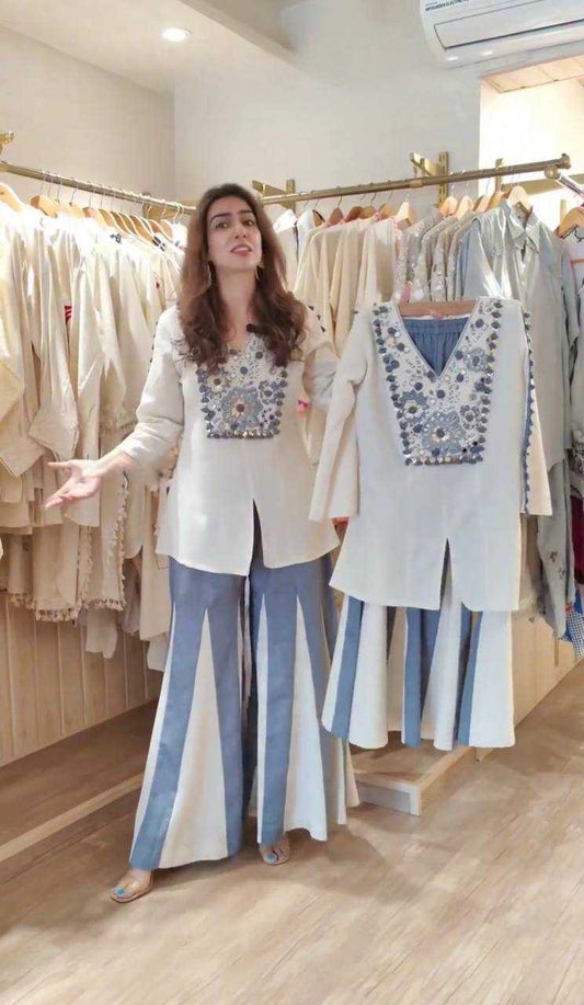 Reet beautifull Denim kali pant cordset for women