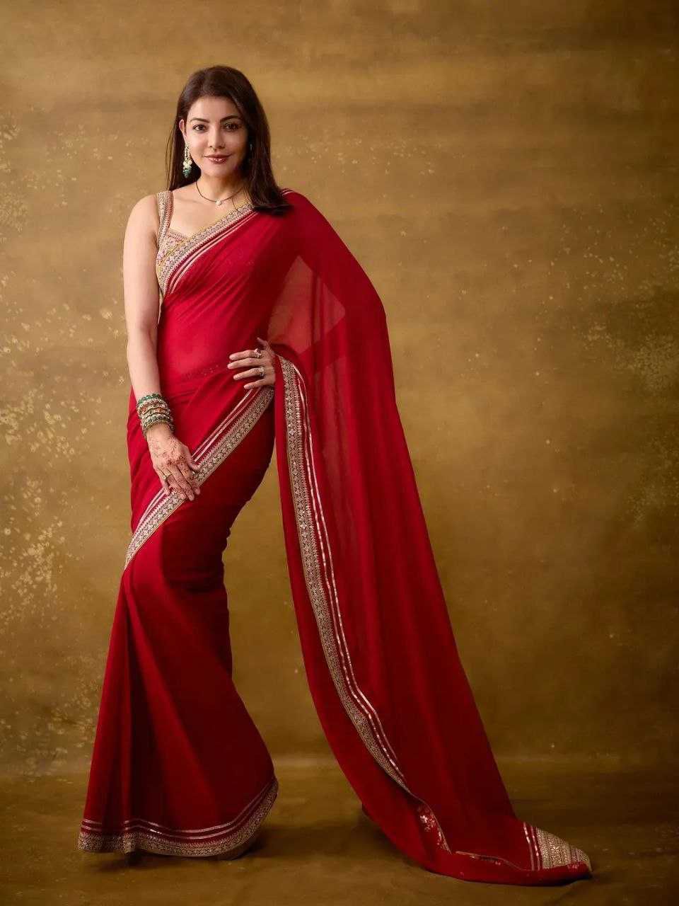 Designer Rangoli Silk Saree with Multi-Color Embroidery, Double Sequence Work and Unstitched Blouse