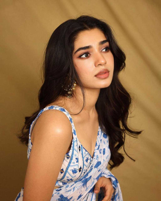 Super Fine Georgette Saree with Heavy Digital Print & Monu Lace Border