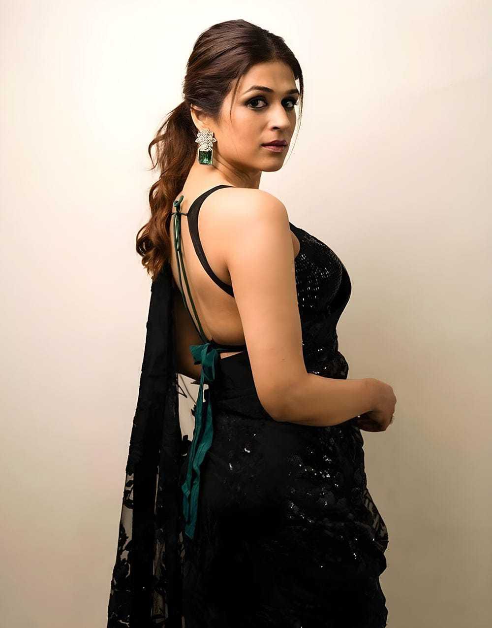 Premium Georgette Saree with Heavy Multi-Embroidery Stitch Work & Designer Banglori Blouse