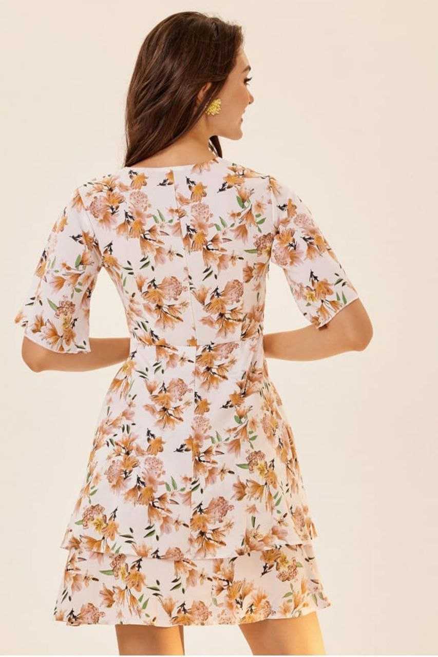 TRENDING MICRO CREPE PRINTED ONE PIECE WHITE